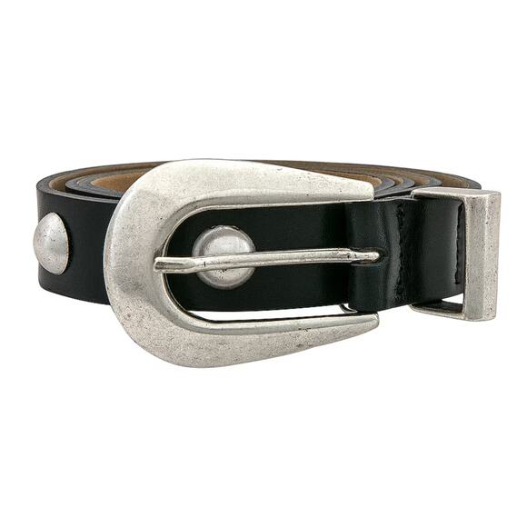 Streets Ahead Larkin Belt Italian Leather Studs Distressed Edgy Rock Grunge L main image 9